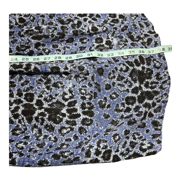 Derek Lam 10 Crosby Silk Crepe Halter Dress Blue Black Leopard Print Sz 6 - Picture 12 of 16